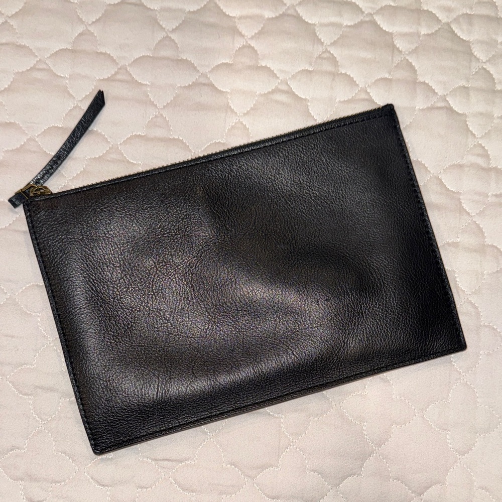 Madewell Black Leather Pouch/Clutch